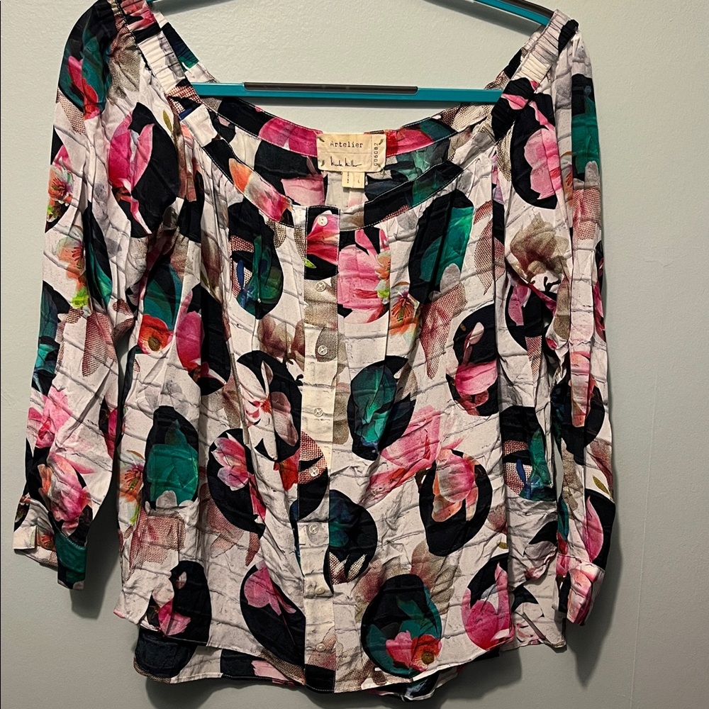 Artelier by Nicole Miller Floral Blouse